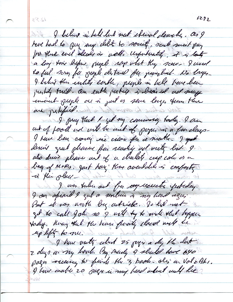 Dr John WorldPeace 2008 Prison Journal